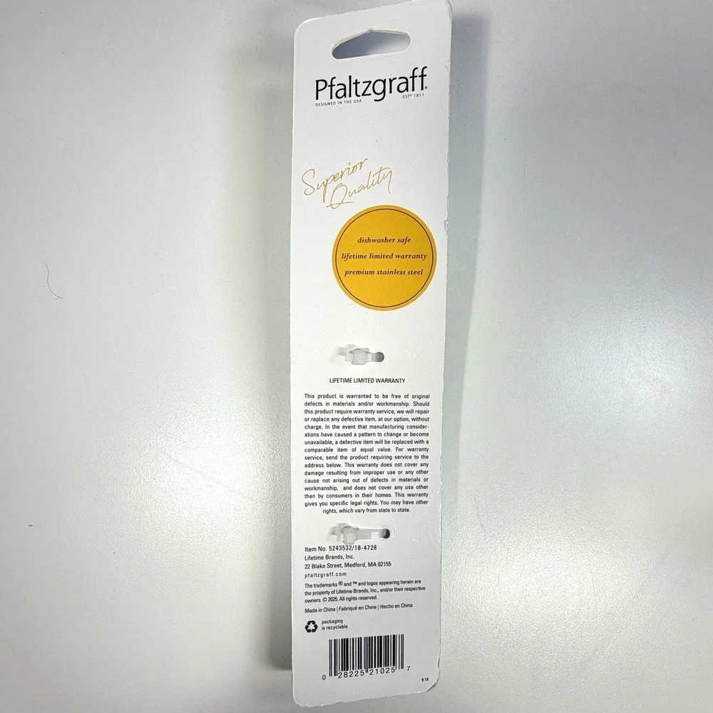 Pfaltzgraff Danford Teaspoons Set of 6 Premium‎ Stainless Steel Classic NIP